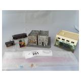 Selection of 3 N Scale Buildings & Passenger Car