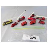 Selection of 9 N Scale Fire Vehicles-2 are Wired