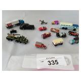 Selection of 15 Small Scale Vehicles-Cars,Trucks,T