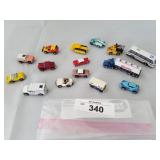 Selection of 15 Small Scale Vehicles-Cars,Trucks,T