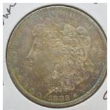 1883 O MORGAN DOLLAR RAINBOW TONING CHOICE BU