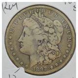 1892 S MORGAN DOLLAR  VF