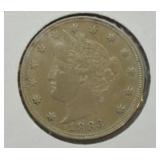 1883 V nickel  UNC