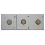 3 BARBER DIMES