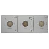 3 BARBER DIMES