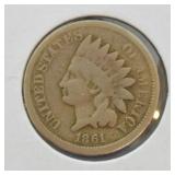 1861 INDIAN HEAD CENT  VG