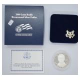 LOUIS BRAILLE SILVER DOLLAR PROOF W BOX PAPERS