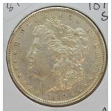 1890 S MORGAN DOLLAR  AU