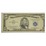 1953 5 DOLLAR SILVER CERTIFICATE