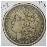1878 S MORGAN DOLLAR  VF