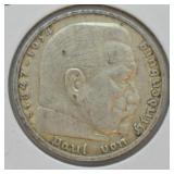 1935 NAZI SILVER 5 MARKS