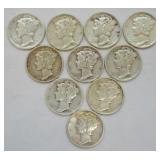 10 MERCURY DIMES