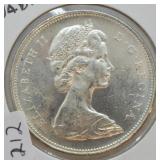 1966 CANADA SILVER DOLLAR CHOICE BU