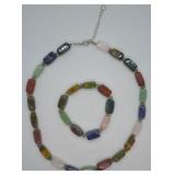 10K AND STERLING NECKLACE