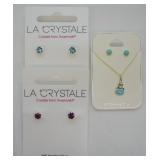 3 pcs. Sterling Silver Crystal & Turquoise Jewelry