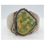 Native American Sterling Turquoise Cuff Bracelet