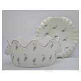 2 pcs. Vintage Hummelwerk Violets Bowl & Dish