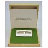 1972 Franklin Mint 2.31oz Christmas Silver Ingot