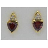 14K GOLD GEMSTONE EARRINGS
