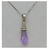 14K GOLD AMYTHYST NECKLACE