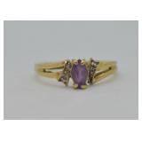 10K GOLD AMYTHYST RING