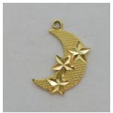 14K GOLD MOON PENDENT