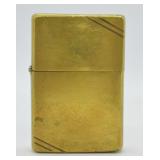 Vintage Brass Zippo - Art Deco Design