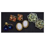 4 Pairs Vintage Earrings - Clip-on