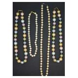 4 pcs. Faux Pearl Necklaces