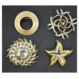 4 pcs. Vintage Brooches