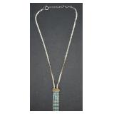 Vintage Turquoise Rhinestone Necklace