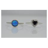 2 pcs. Sterling Silver Rings