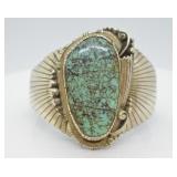 Native American Sterling Turquoise Cuff Bracelet