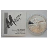1996 Alaska Mint .999 1oz Silver Medallion Proof