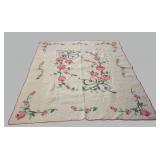 Vintage Hand-sewn Applique Flower Quilt