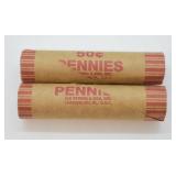 2 Rolls of Mixed Pennies - Wheat, Indian Head Etc.