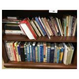 2 shelves full of vintage books