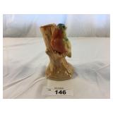 Vintage Czech Pottery Bird on tree