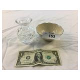 2pcs Waterford Crystal & Lenox small bowl