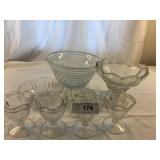 8pcs of misc glass serving items