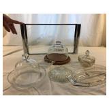 Misc selection of glass & serving items