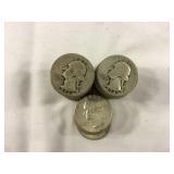 (40) Washington Silver Quarters
