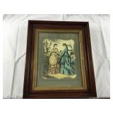 Vintage engraving in early frame