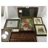 8pcs of misc frames and prints