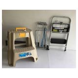 Stepping stool, Seat and luggage carrier