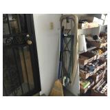 2 Brooms, Ironing Board and Iron