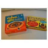 2pcs Vintage Anagrams, & Stadium Checkers
