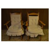 Pair of Vintage Maple spring rocking chairs
