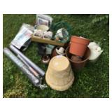 Large lot of flower pots and garden supplies
