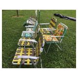 (8) pcs of vintage lawn chairs